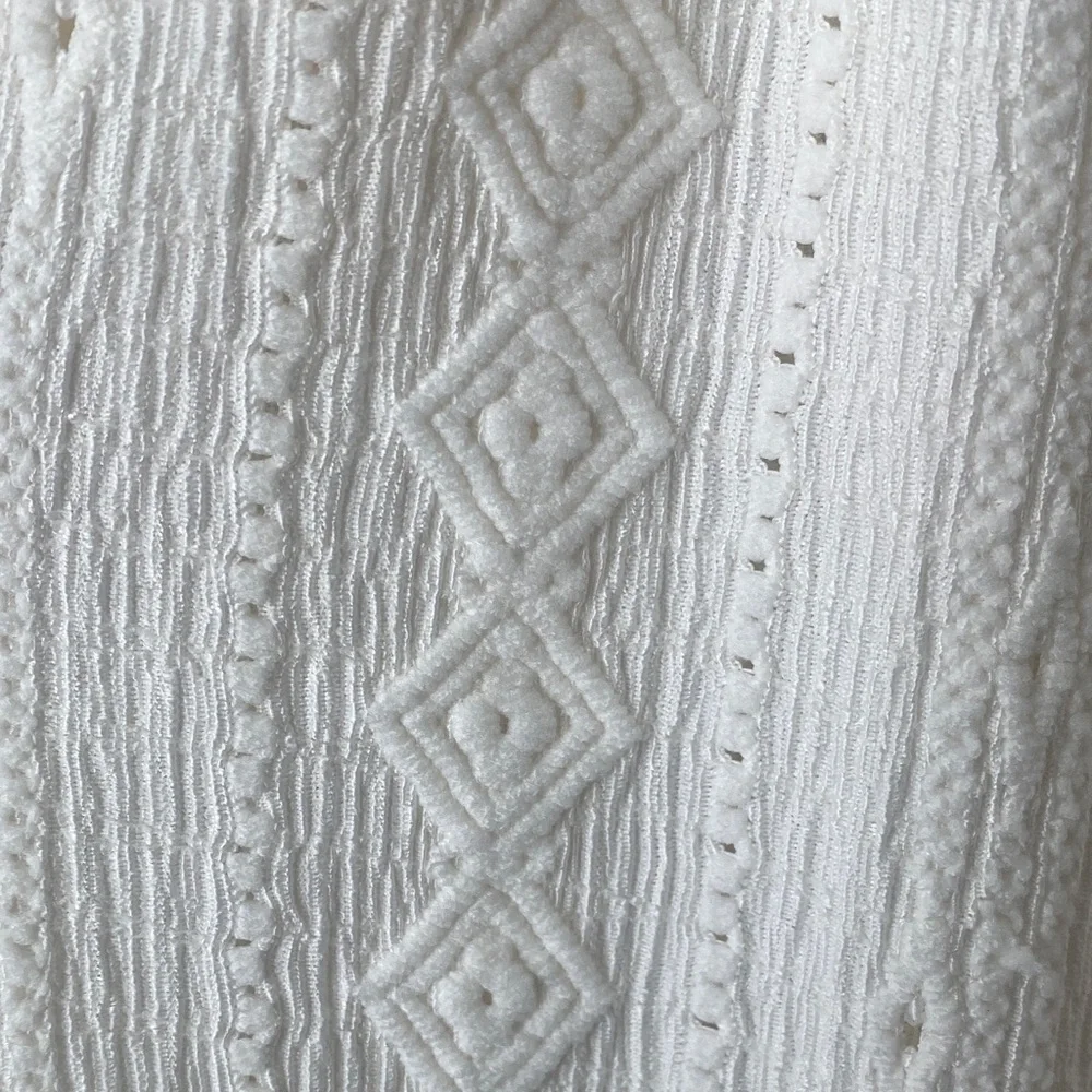 Frye Ladies' Textured Blouse/Large Cream Color - Picture 7 of 7